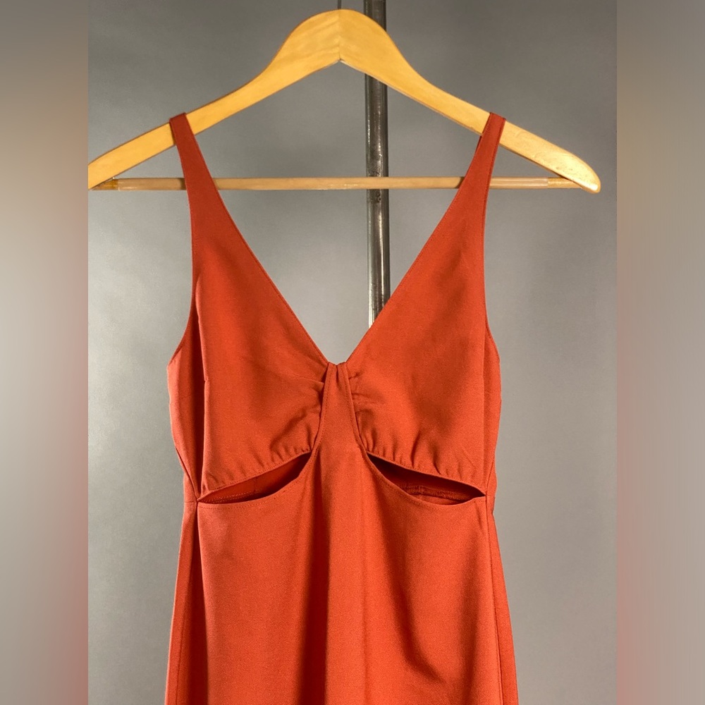 Abercrombie Red Cut Out Midi Dress